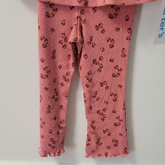 Carter's Pink Set with Heart Pattern - Picture 2 of 3